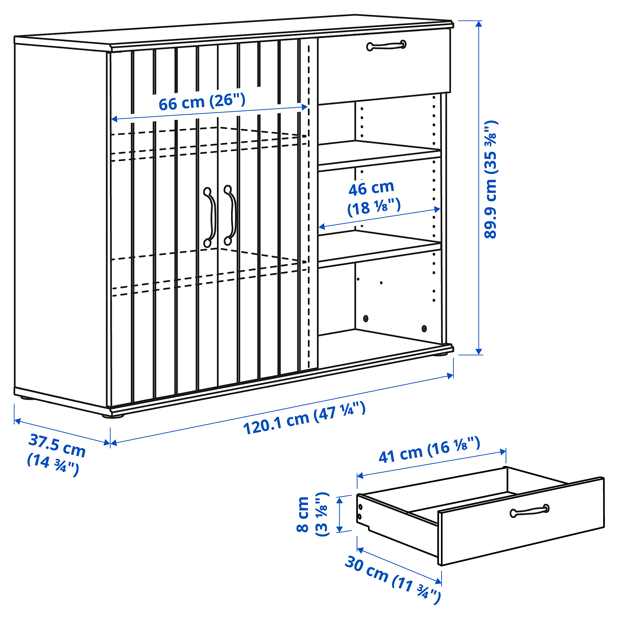 SKRUVBY storage combination