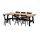 NORRARYD/SKOGSTA - table and 6 chairs, acacia/black | IKEA Taiwan Online - PE657574_S1