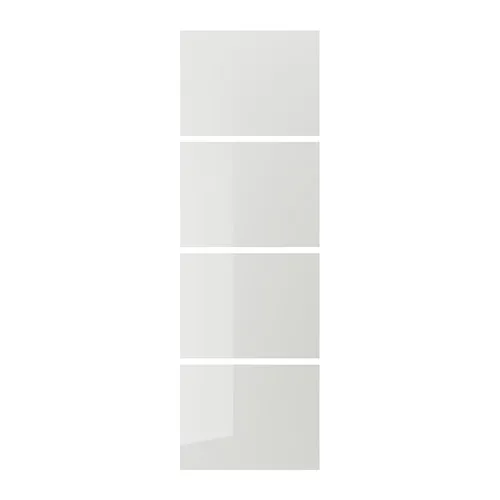 HOKKSUND - 4 panels for sliding door frame, high-gloss light grey, 75x236 cm | IKEA Taiwan Online - PE745477_S4