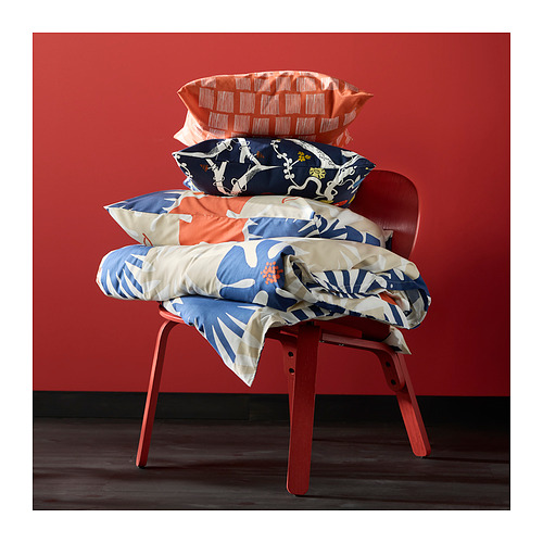 HYLSNEJLIKA duvet cover and 2 pillowcases