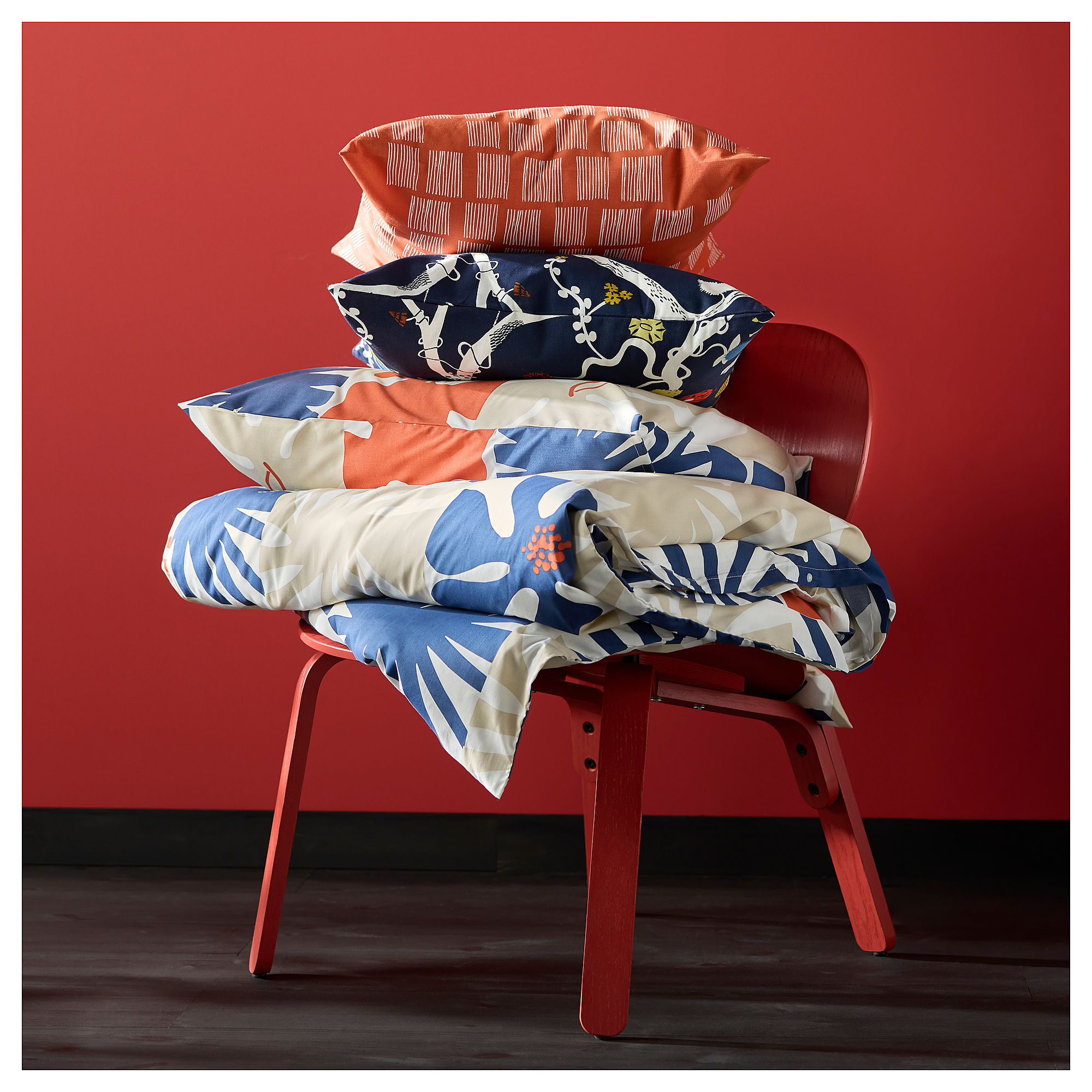 HYLSNEJLIKA duvet cover and 2 pillowcases