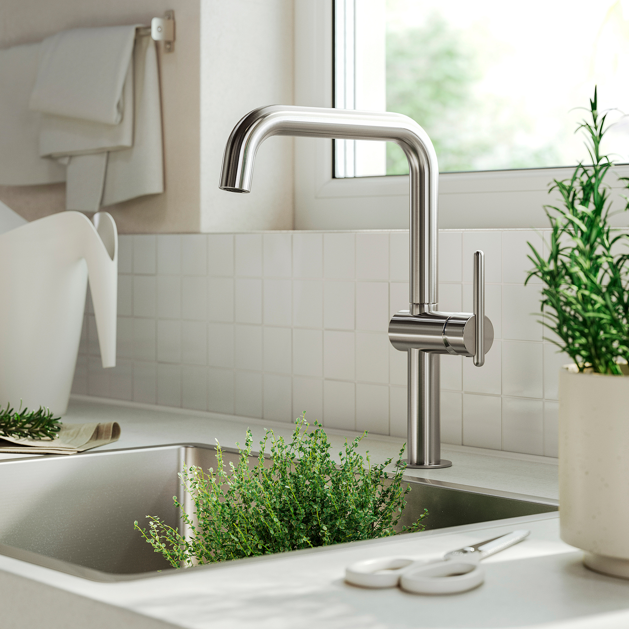 MÖRKASJÖN kitchen mixer tap single side lever
