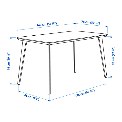 LISABO/ODGER table and 4 chairs