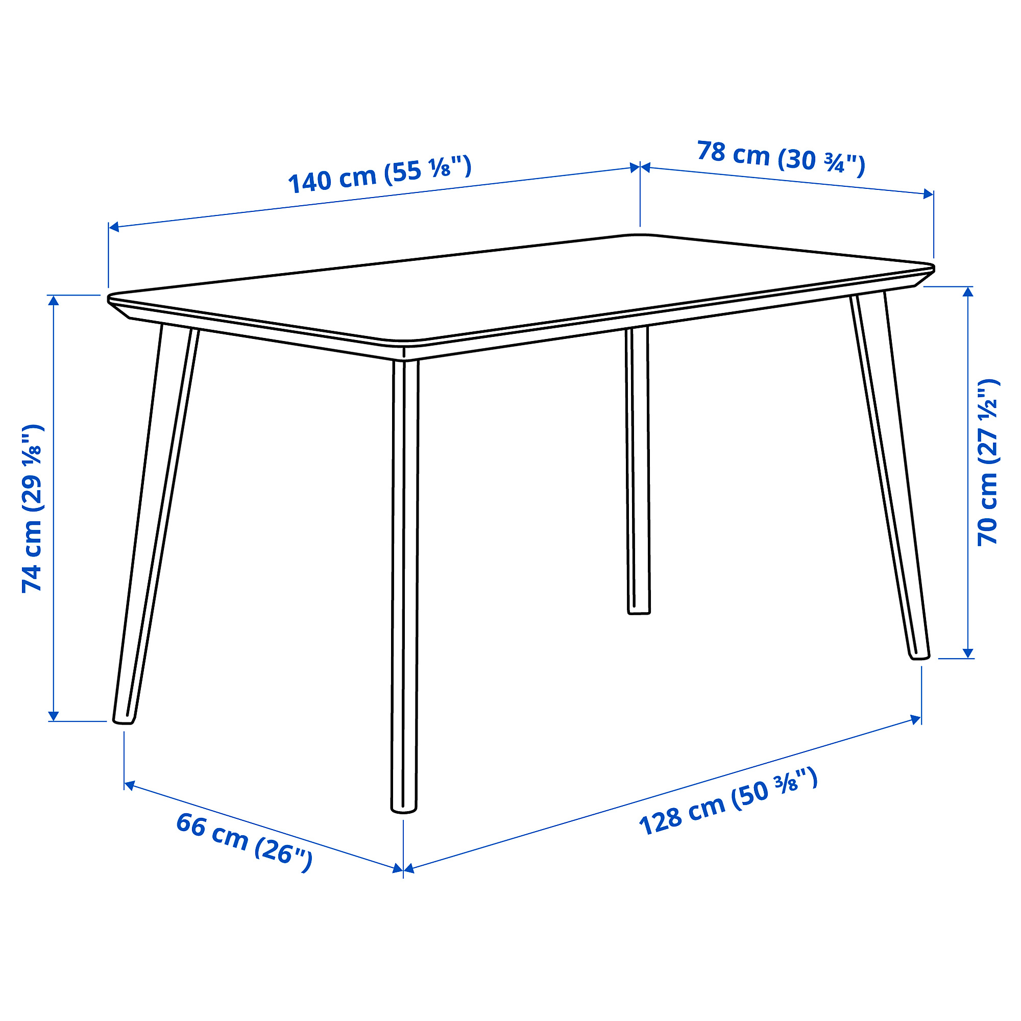 LISABO/JANINGE table and 4 chairs