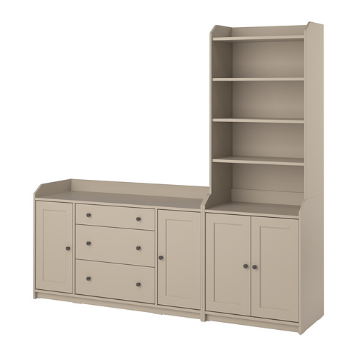 HAUGA - storage combination, beige, 210x46x199 cm | IKEA Taiwan Online - PE799591_S4