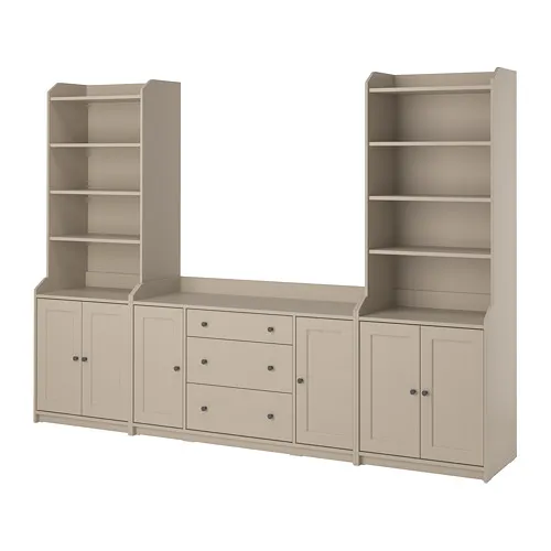 HAUGA - 收納組合, 米色, 279x46x199 公分 | IKEA 線上購物 - PE799589_S4