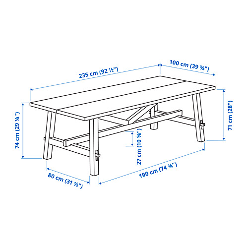 SKOGSTA/SKOGSTA table and 6 chairs