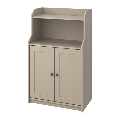 HAUGA - cabinet with 2 doors, beige, 70x116 cm | IKEA Taiwan Online - PE799594_S4