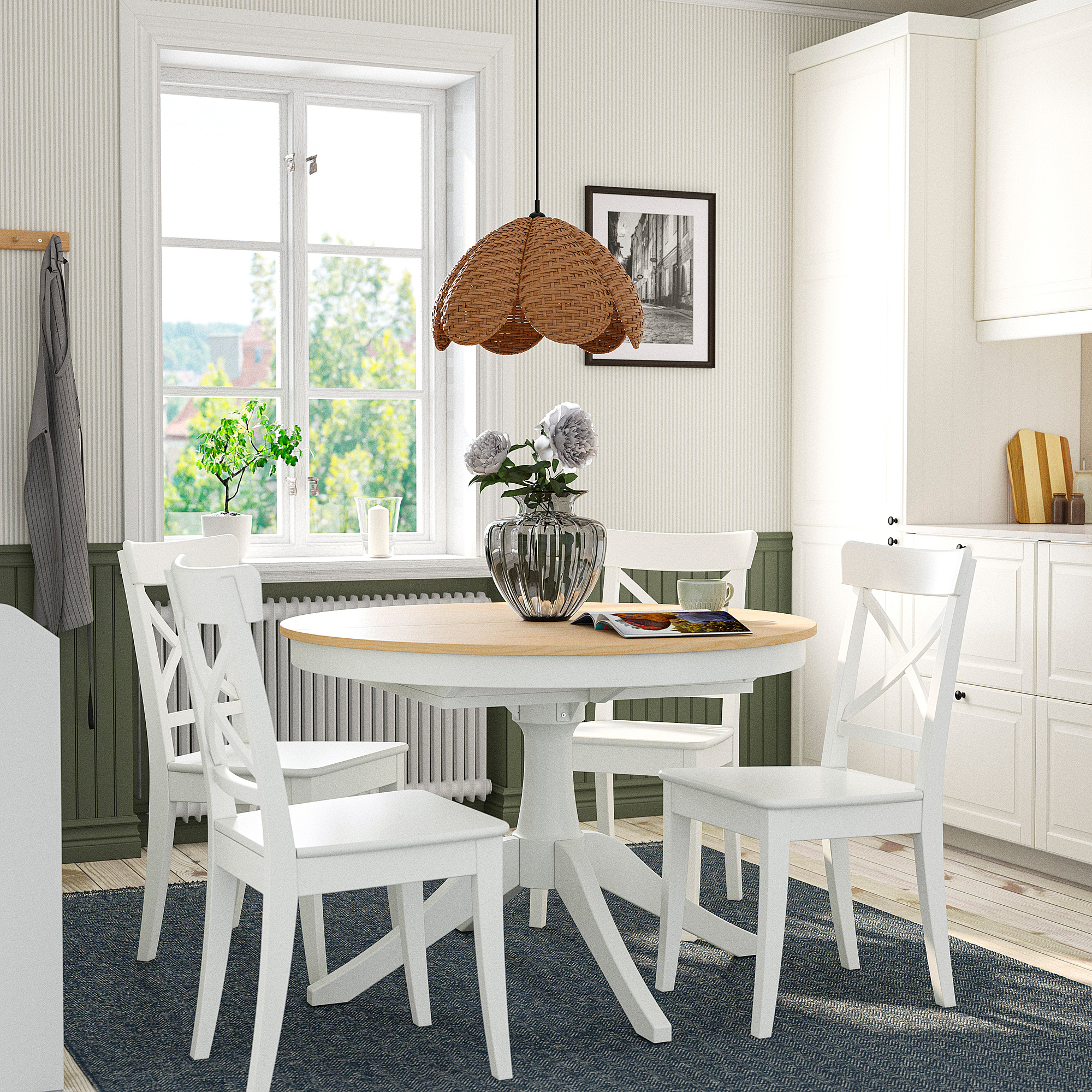 ROSENTORP/ROSENTORP table and 4 chairs