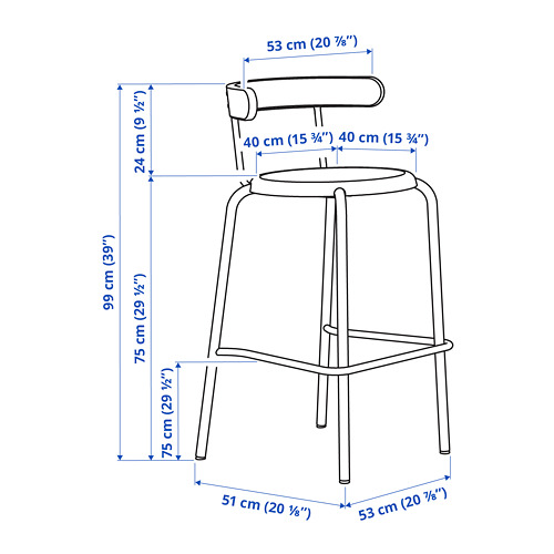 YNGVAR bar stool