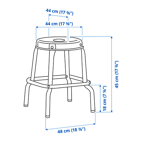 NORDEN/RÅSKOG - table and 2 stools, birch/black | IKEA Taiwan Online - PE799632_S4