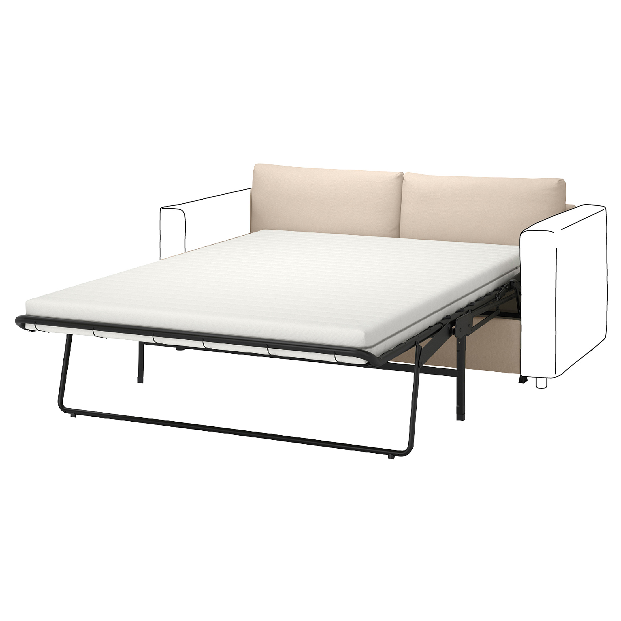 VIMLE cover for 2-seat sofa-bed section