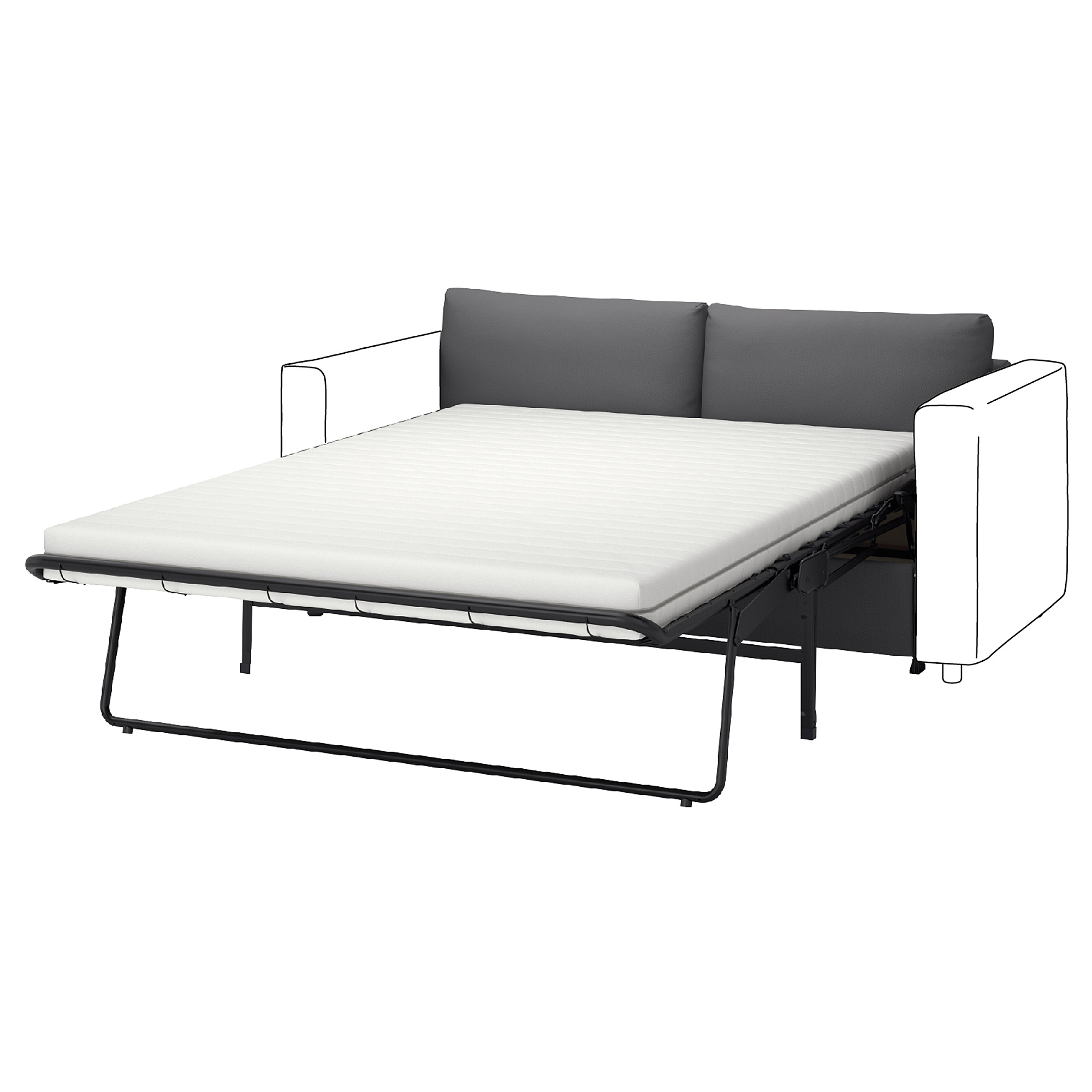 VIMLE cover for 2-seat sofa-bed section