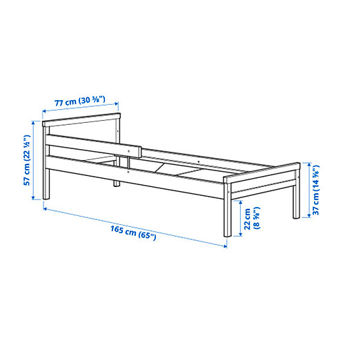 SNIGLAR bed frame with slatted bed base
