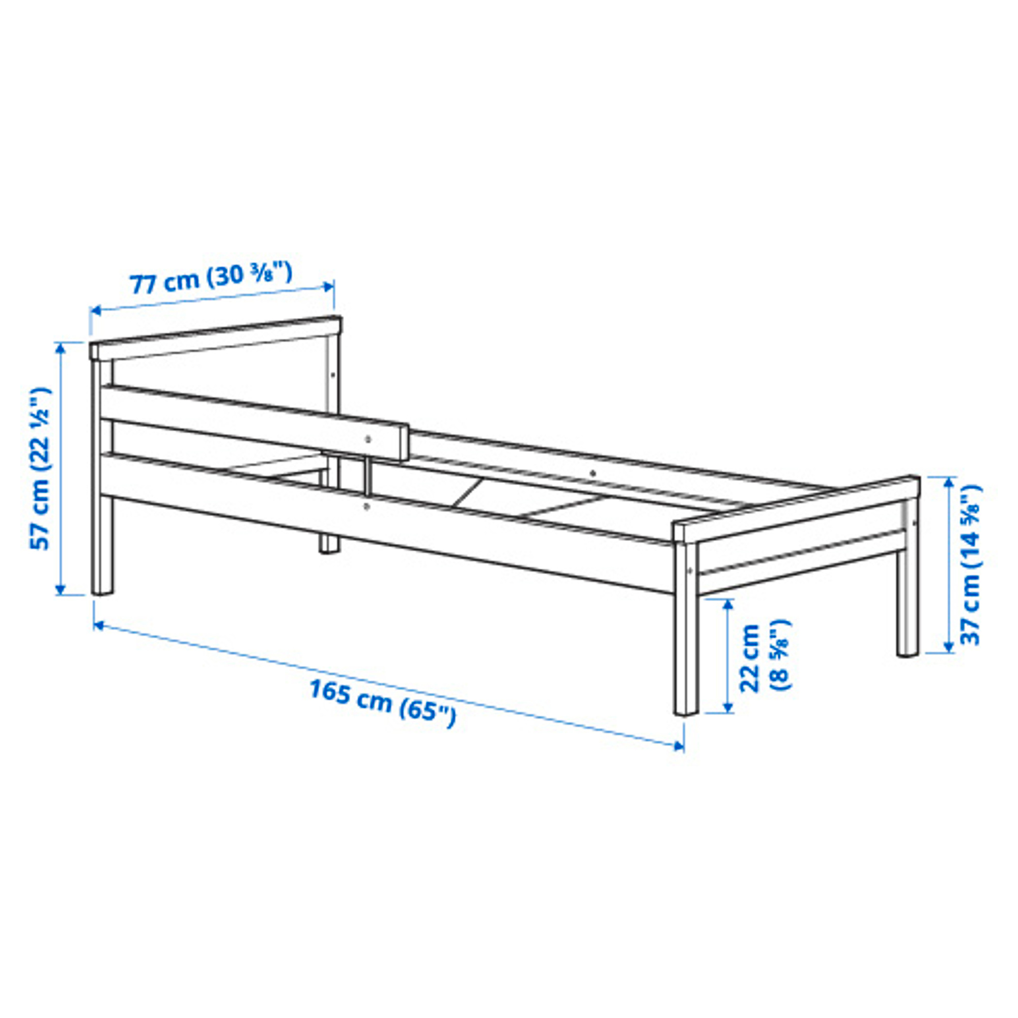 SNIGLAR bed frame with slatted bed base