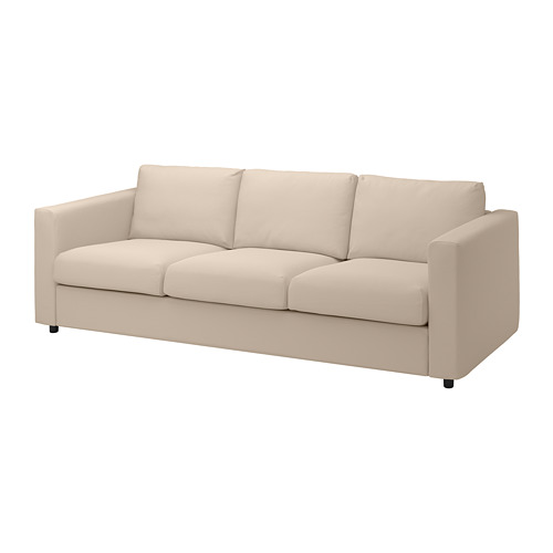 VIMLE - cover for 3-seat sofa, Hallarp beige | IKEA Taiwan Online - PE799732_S4