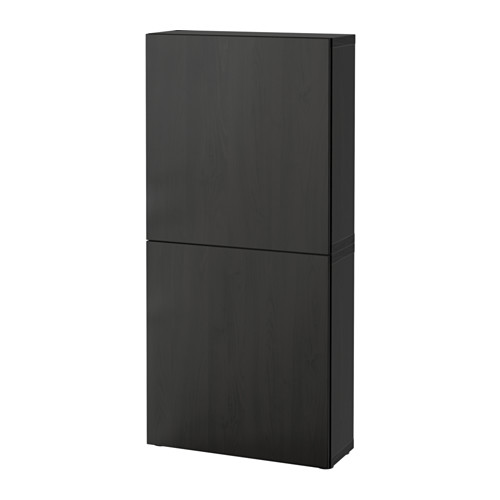 BESTÅ - wall cabinet with 2 doors, black-brown/Lappviken black-brown | IKEA Taiwan Online - PE535238_S4