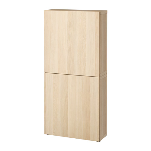 BESTÅ - wall cabinet with 2 doors, white stained oak effect/Lappviken white stained oak effect | IKEA Taiwan Online - PE535242_S4
