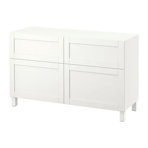 BESTÅ - 收納組合附門/抽屜, 白色/Hanviken/Stubbarp 白色, 120x42x74 公分 | IKEA 線上購物 - PE538383_S4