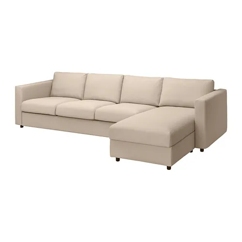 VIMLE - 4-seat sofa with chaise longue, Hallarp beige, 322x98x48 cm | IKEA Taiwan Online - PE799793_S4