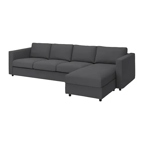 VIMLE - 4-seat sofa with chaise longue, Hallarp grey, 322x98x48 cm | IKEA Taiwan Online - PE799809_S4