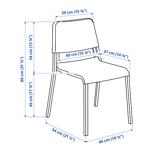 TEODORES - 餐椅, 白色 | IKEA 線上購物 - PE799848_S4