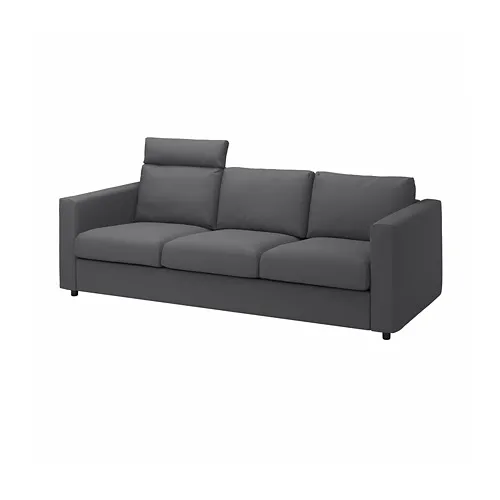 VIMLE - 3-seat sofa, with headrest/Hallarp grey, 241x98x48 cm | IKEA Taiwan Online - PE799851_S4