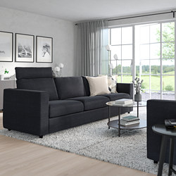 VIMLE - 三人座沙發, 附頭靠墊/Saxemara 淺藍色 | IKEA 線上購物 - PE799857_S3