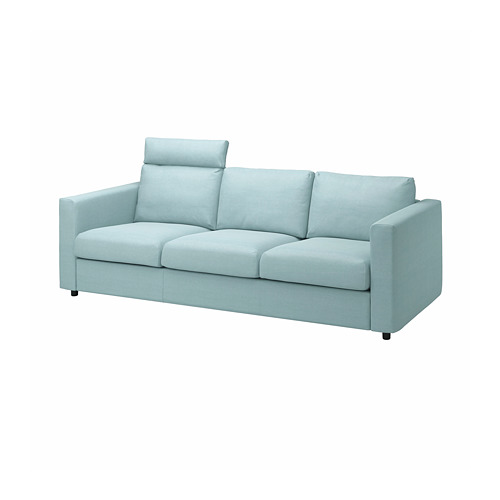 VIMLE - 3-seat sofa, with headrest/Saxemara light blue | IKEA Taiwan Online - PE799857_S4