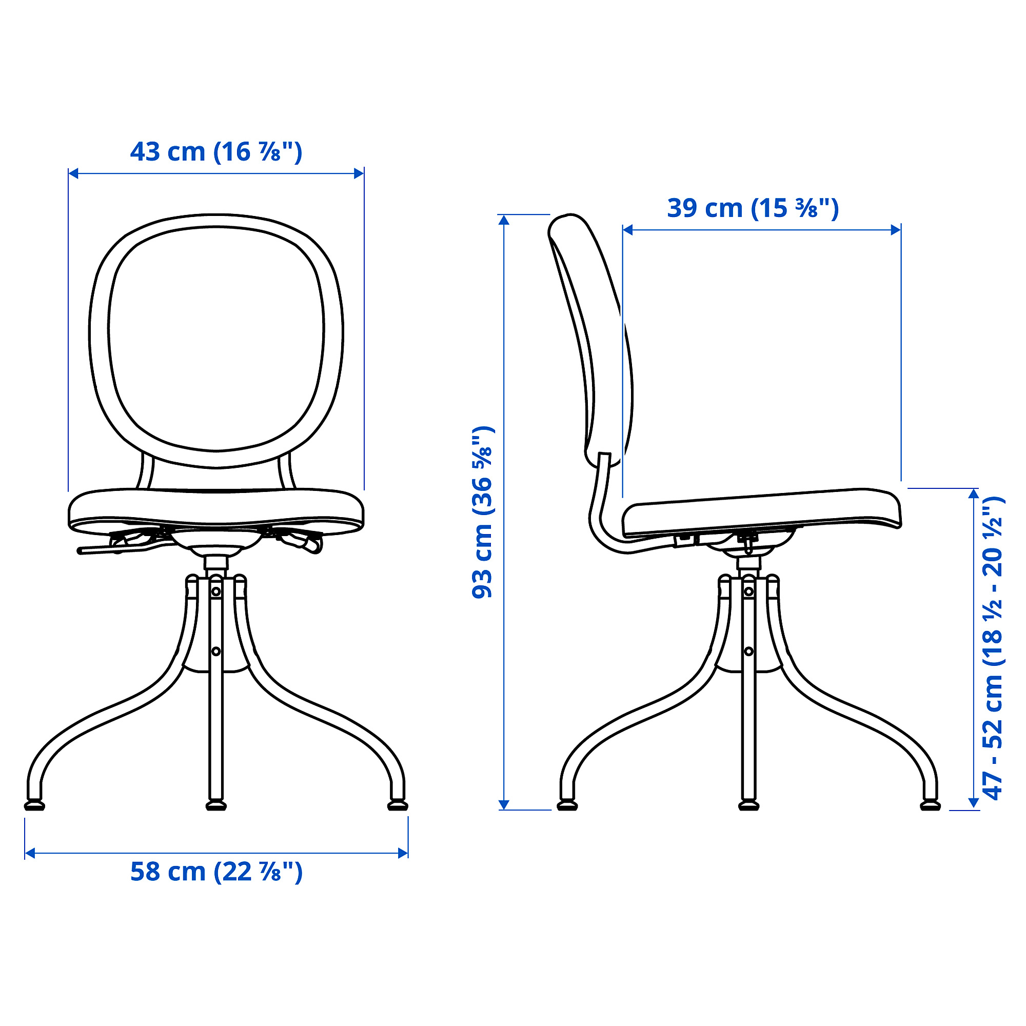 BJÖRKBERGET swivel chair