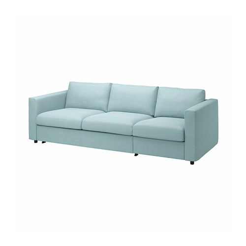 VIMLE - 三人座沙發床布套, Saxemara 淺藍色 | IKEA 線上購物 - PE799908_S4