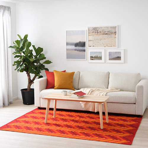 STOCKHOLM 2017 - 平織地毯, 手工製/波浪紋 橘色,170x240 | IKEA 線上購物 - PE799915_S4