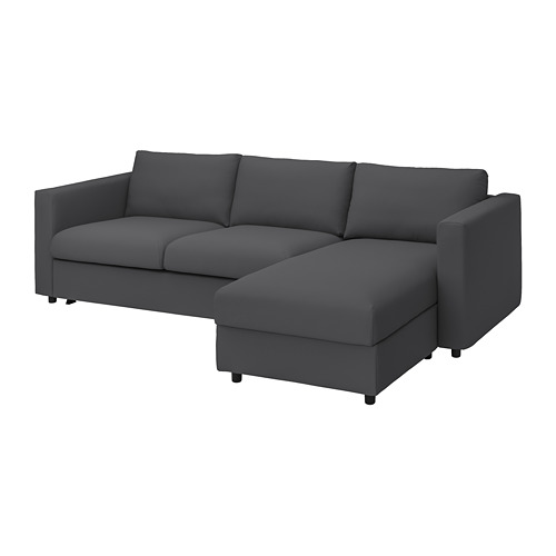 VIMLE cover 3-seat sofa-bed w chaise lng