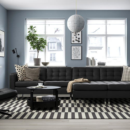LANDSKRONA 4-seat sofa with chaise longues