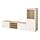 BESTÅ - TV storage combination/glass doors, white stained oak effect/Selsviken high-gloss/white clear glass | IKEA Taiwan Online - PE705775_S1