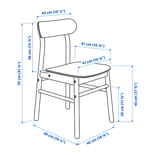 RÖNNINGE/RÖNNINGE - table with 2 chairs and bench | IKEA Taiwan Online - PE800012_S4