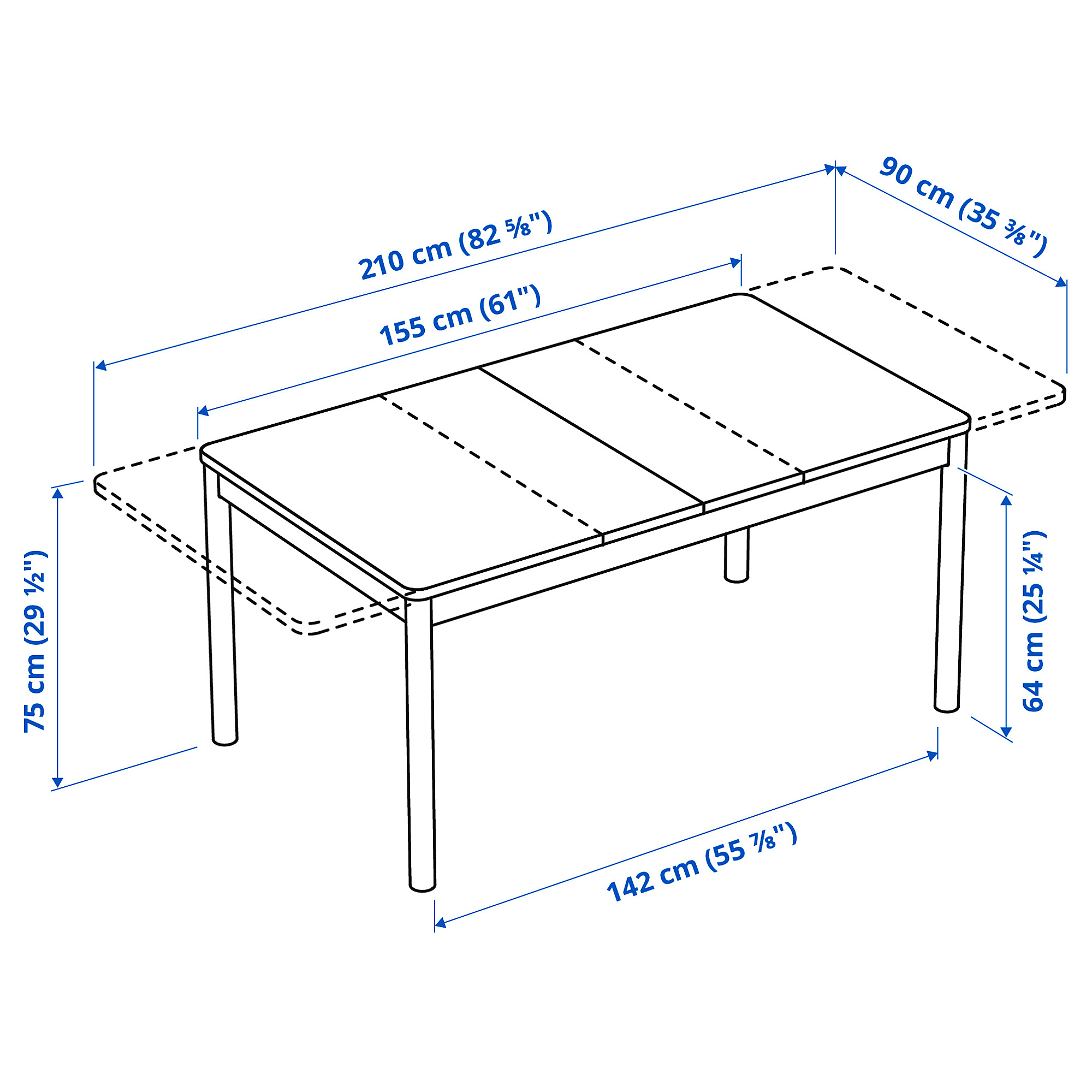 RÖNNINGE extendable table