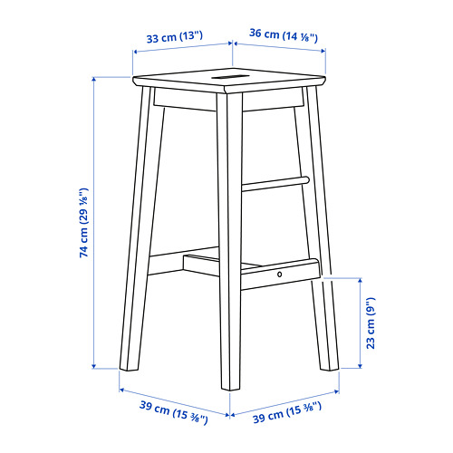 NILSOLLE - 吧台椅, 樺木 | IKEA 線上購物 - PE800014_S4