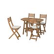 ASKHOLMEN gateleg table+4 chairs, outdoor