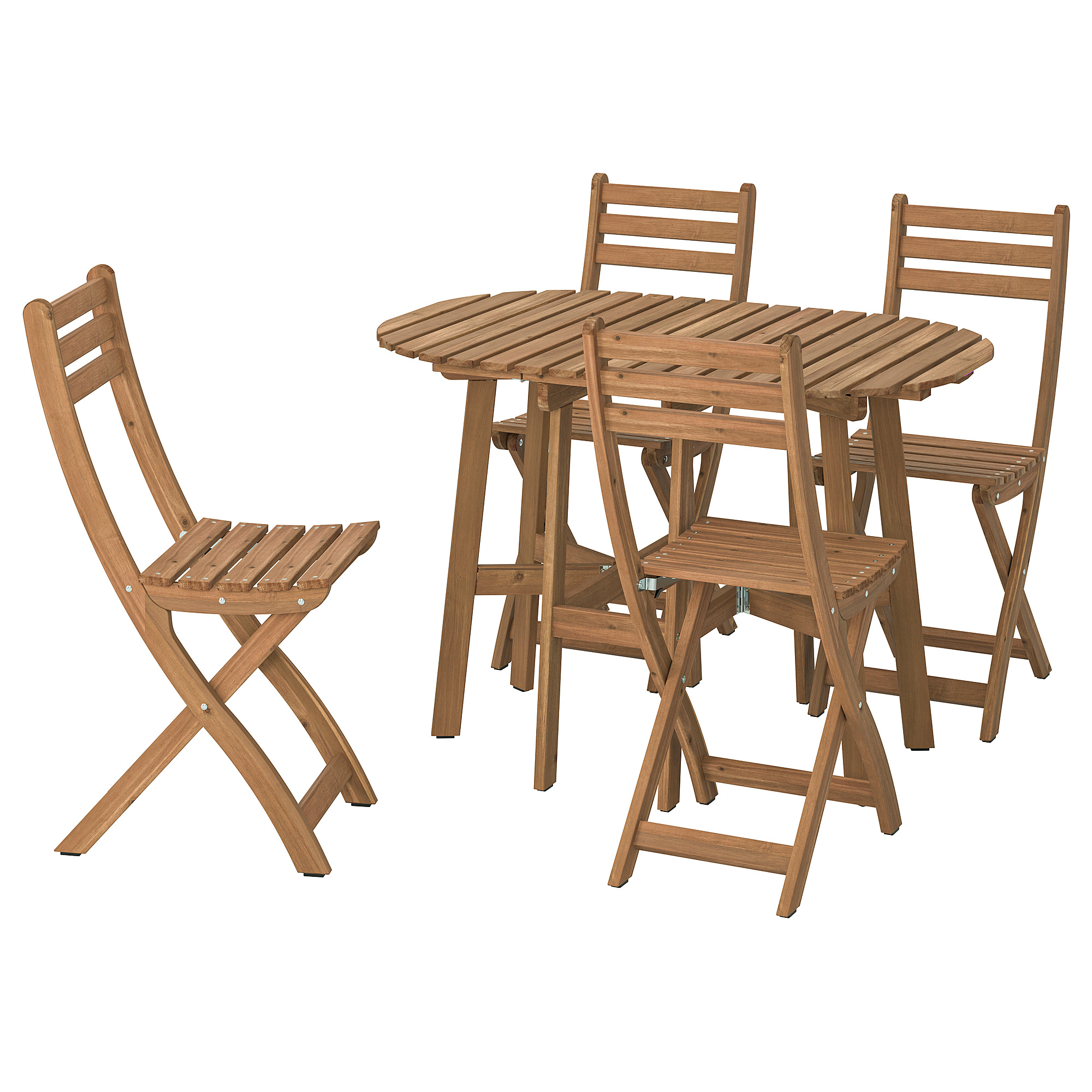 ASKHOLMEN gateleg table+4 chairs, outdoor