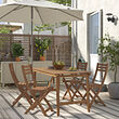 ASKHOLMEN table+4 folding chairs, outdoor