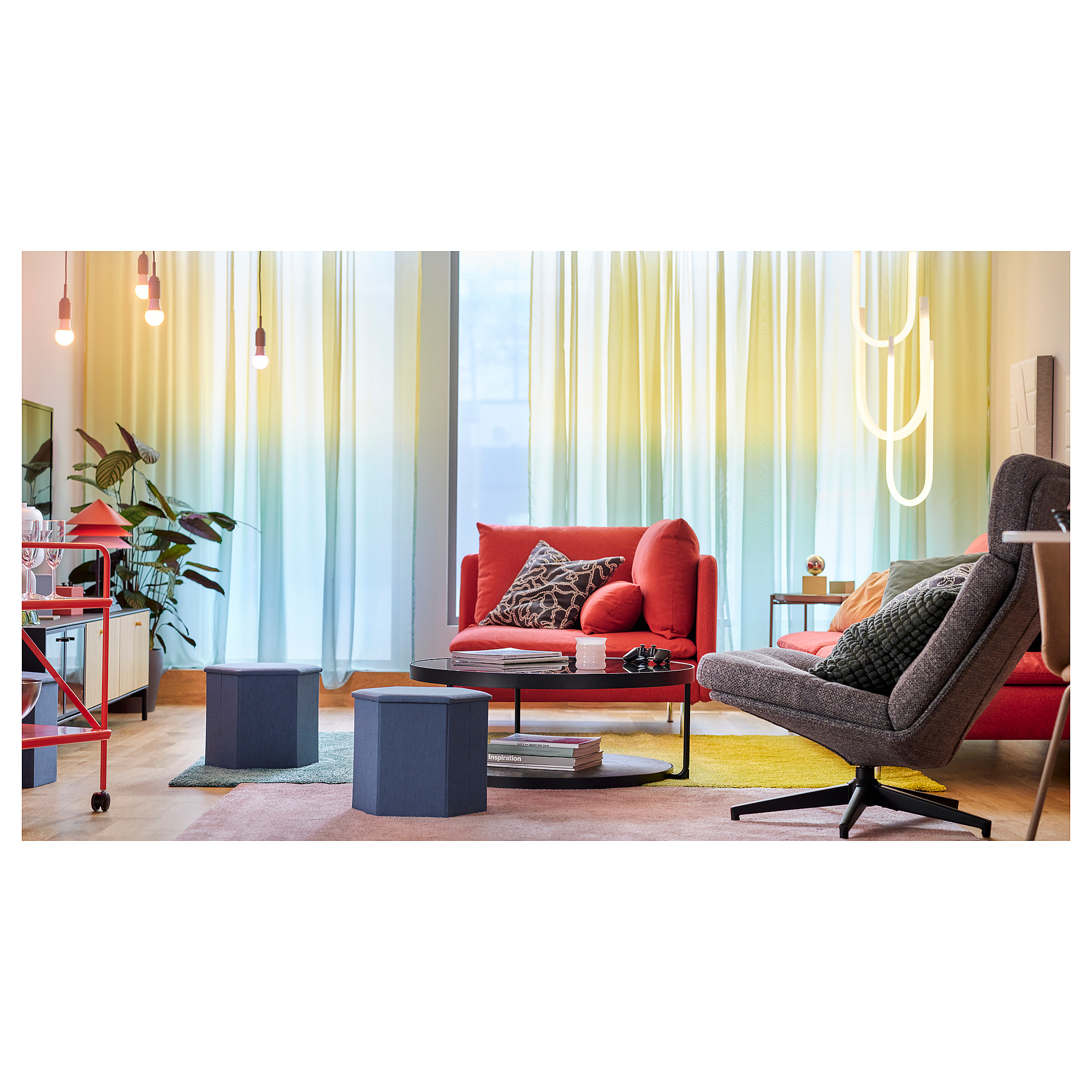 KJUGE pouffe with storage