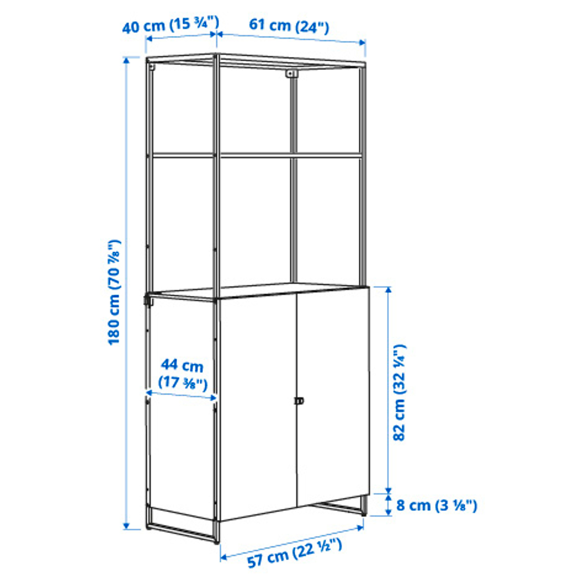 JOSTEIN shelving unit with doors