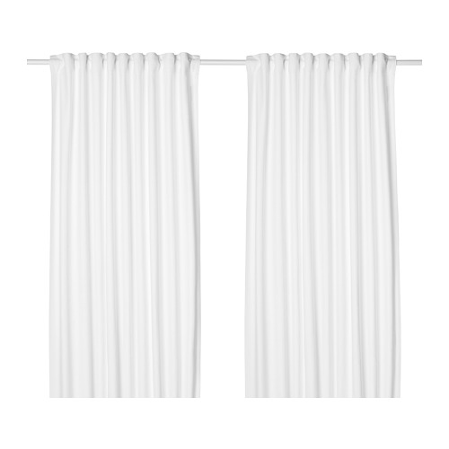 TIBAST - curtains, 1 pair, white/with heading tape | IKEA Taiwan Online - PE658042_S4