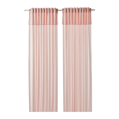MOALISA - curtains, 1 pair, pale pink/pink | IKEA Taiwan Online - PE801217_S4