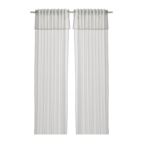 MOALISA - curtains, 1 pair, white/black | IKEA Taiwan Online - PE801219_S4