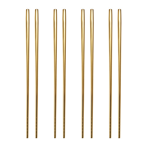 TILLAGD - chopsticks 4 pairs, brass-colour, 24 cm | IKEA Taiwan Online - PE990226_S4