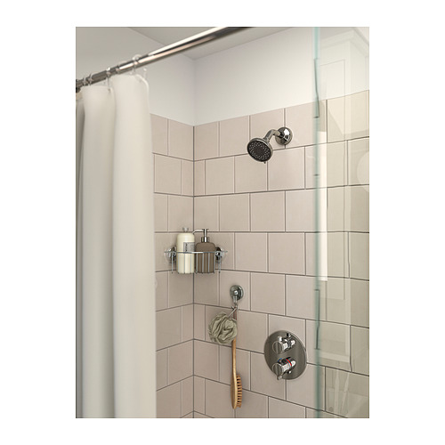 KROKFJORDEN corner shelf unit with suction cup