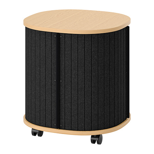 YXSTABY - 活動邊桌，實木貼皮, 橡木/灰色，50x50x55 公分 | IKEA 線上購物 - E1022074_S4