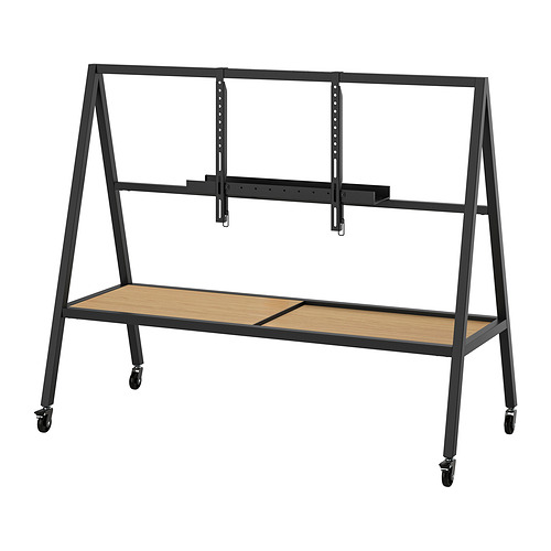 YXSTABY - 移動式電視架，黑色 | IKEA 線上購物 - E1022077_S4